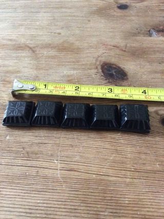 Antique Whitby Jet Square Beads Decorative Ideal For Repairs