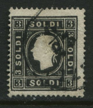 Austria Lombardy Venetia 1858 3 Soldi Black