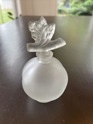 Vintage Made In France Frosted Glass Perfume Bottle
