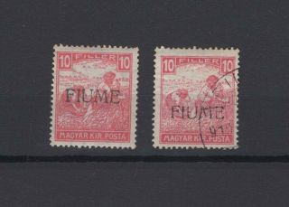 Fiume 1918 Surcharge On Hungarian Stamps,  Sc 1,  Cv $147,  Mh/used