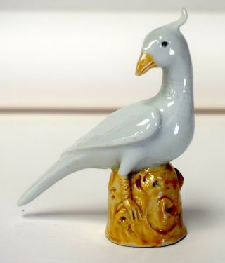 19th Century Chinese Porcelain Figure Of A Bird Qing