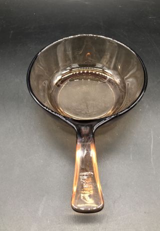 Pyrex Corning Usa Visions 1 Pint/.  5 Liter Amber Brown Sauce Pan
