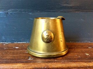 Trench Art Ww1 Artillery Shell Ashtray,  Uniform Button,  Ornate,  Antique,  Old