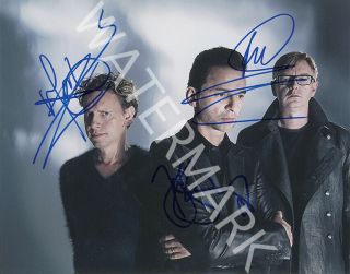 Depeche Mode Signed 10x8 Photo Great Studio Shot Image,  Looks Awesome Framed