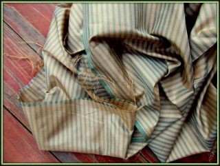 Delicate Fine Antique Victorian French Striped Iridescent Silk Taffeta Fabric Pc