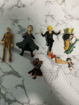 Japanese Antique One Piece Figure & Key Chain Strap Set Of 6 Very Cute Ver.  3