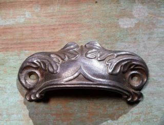 Antique Victorian Bin / Drawer Pull - Cast Iron - Patent July 28,  1868