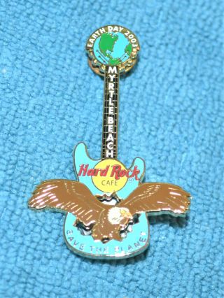 Hard Rock Cafe 2003 Myrtle Beach Eagle Blue Guitar Pin 17800