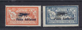 France 1927,  Air Mail,  Yvert Pa 1,  2,  Mlh