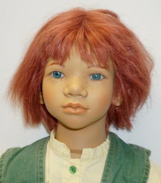 1994 Annette Himstedt Doll Melvin W/outfit 30 " Tall Red Hair Blue Eyes