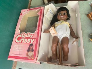 Adorable 24 " Black African American Baby Crissy 1970s Ideal Doll