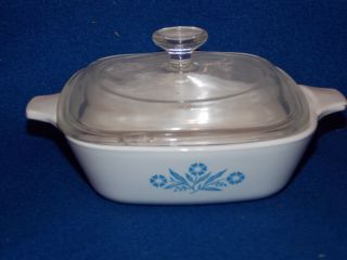 Vintage Corning Ware P - 41 Petite Blue Cornflower Mini Casserole Dish Glass Lid