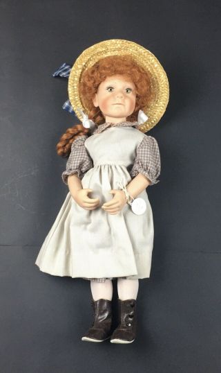21 " Vinyl Doll Julie Good - Kruger Anne With An E Pre - Owned.  Box W/ Stand,  Bag,  Hat