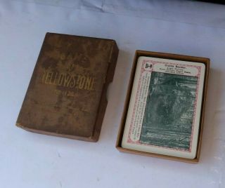 Vintage Antique Card Game Cincinnati Game Co.  1122 Game Of Yellowstone & Box NR 3