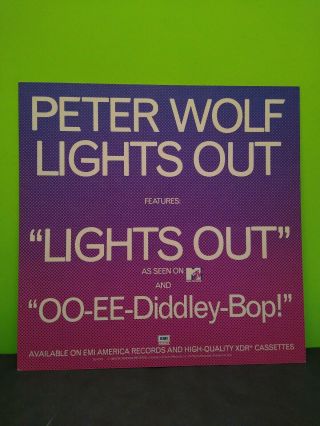 Peter Wolf Lights Out LP Flat Promo 12x12 Poster 2