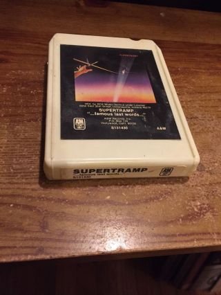 Supertramp “famous Last Words” 1982 A & M Records 8 Track Tape