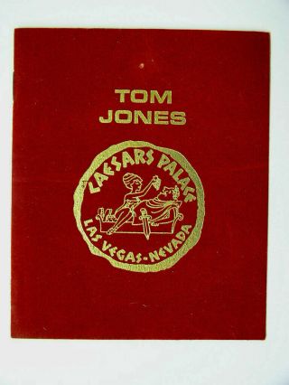 1970`s Caesar`s Palace Tom Jones 4 Page Souvenir Mini Booklet