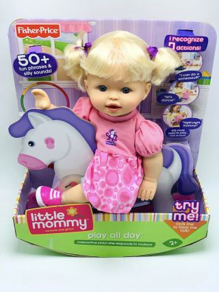 Fisher Price Little Mommy Play All Day Interactive Doll 50 Phrases 2009 Open Box