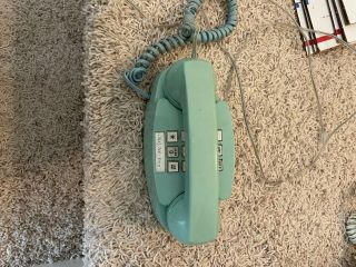Push Button Phone Green Vintage Antique Analog Telephone Princess