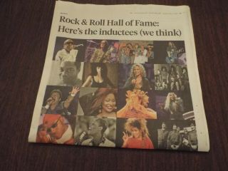 Tina Turner Rock Hall Inductions Preview - Cleveland Oh Newspaper 5/09/21 -
