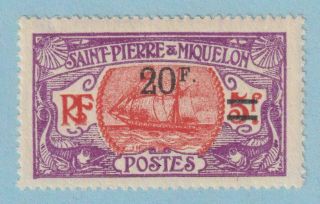 St Pierre And Miquelon 131 Hinged Og No Faults Very Fine