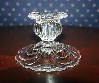 Antique Cambridge Crystal Candle Holder (single) Pattern Title,  " Caprice "