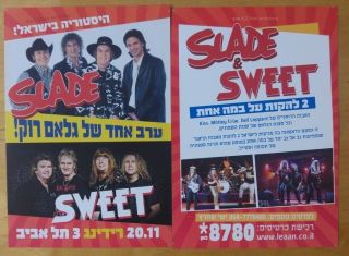 Slade / Sweet Glam Rock Show In Israel 2018 Handbill