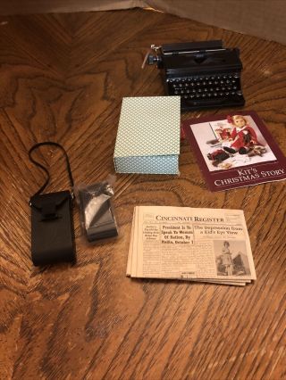 American Girl Kit Typewriter Set And Partial Reporter Set Camera Newspaper 3