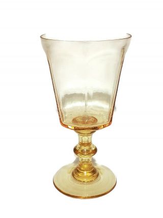 Lenox Crystal Antique Yellow Gold Pattern Water Goblet 6 5/8 " T X 3 5/8 " W