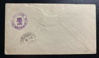 1936 Lorch Germany Hindenburg Zeppelin LZ127 cover to Wilmington USA 2