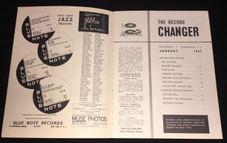 RECORD CHANGER MAG 1947 Jan - R&B Blues Jazz etc 78s BILLIE HOLIDAY DICKIE WELLS 2