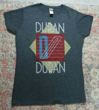 Duran Duran Dark Gray Logo T - Shirt Size Ladies L