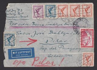 Germany.  1931 Luftpost Airmail Cover.  Berlin To Paraguay,  South America.