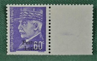 Rare France German Occupation Stamp 1945 Overprinted Festung Orient H/m (v58)