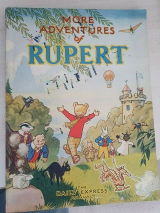 More Adventures Of Rupert The Daily Express Annual Circa 1947 Antique Book