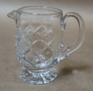 Vintage Webb Corbett Crystal Diamond Cut Milk Jug Creamer