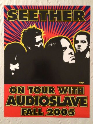 Seether 2005 Promo Tour Poster Audioslave