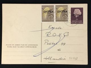 Nng Dutch Guinea Untea 1963 - Ps Card - Ovp,  10 Ct.  Pm - Hollandia - Noorwijk