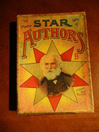 Vintage/antique Mcloughlin Bros.  1887 Game Of " Star Authors "