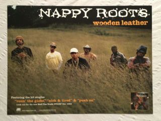 Nappy Roots Two - Sided 2003 Promo Poster Wooden Leather Heavy Stock Rap Hip Hop 2
