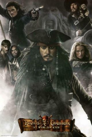 Pirates Of The Caribbean A3 Movie Poster Canvas Picture Art Print Premium