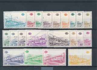 [39998] Belgium 1968 Railway Trains Good Rare Set Very Fine Mnh Stamps