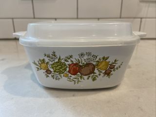 Vintage Corning Ware Spice Of Life P - 43 - B Small Casserole 2 3/4 Cup Plastic Lid
