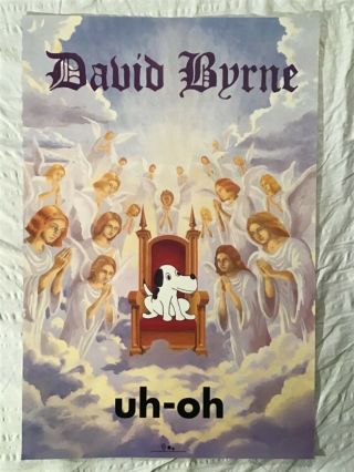David Byrne 1992 Promo Poster Uh - Oh Talking Heads