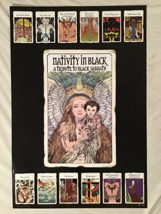 Black Sabbath Tribute 1994 Promo Poster Nativity In Black Ozzy Osbourne