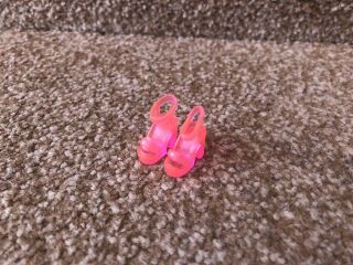 Dolls Accessories - Pippa/dawn Doll Pink Shoes Sandals Platform - 1970 