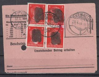 Dc8006/ Germany Soviet Zone – Rpd Chemnitz – Mi Ap 786 I (x4) On Postal Order
