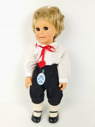 Engel Puppe Boy Doll Hans 17” Vinyl Jointed Posable Puppen