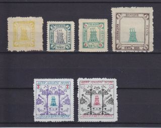 Russia Ukraine Zemstvo Lokhvitsa 1911 - 1916,  6 Stamps