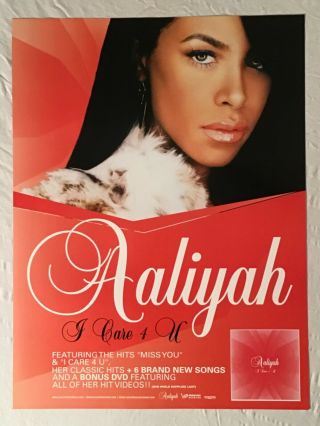 Aaliyah 2002 Promo Poster I Care 4 U